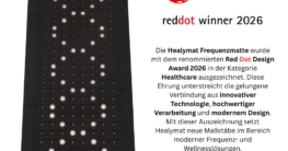 Healymat Helix Comfort Frequenzmatte Red Dot Award 2026 Healthcare Gewinner