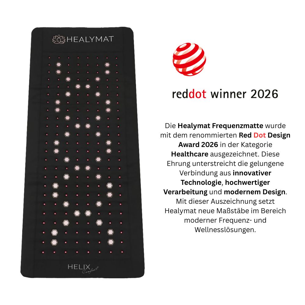 Healymat Helix Comfort Frequenzmatte Red Dot Award 2026 Healthcare Gewinner